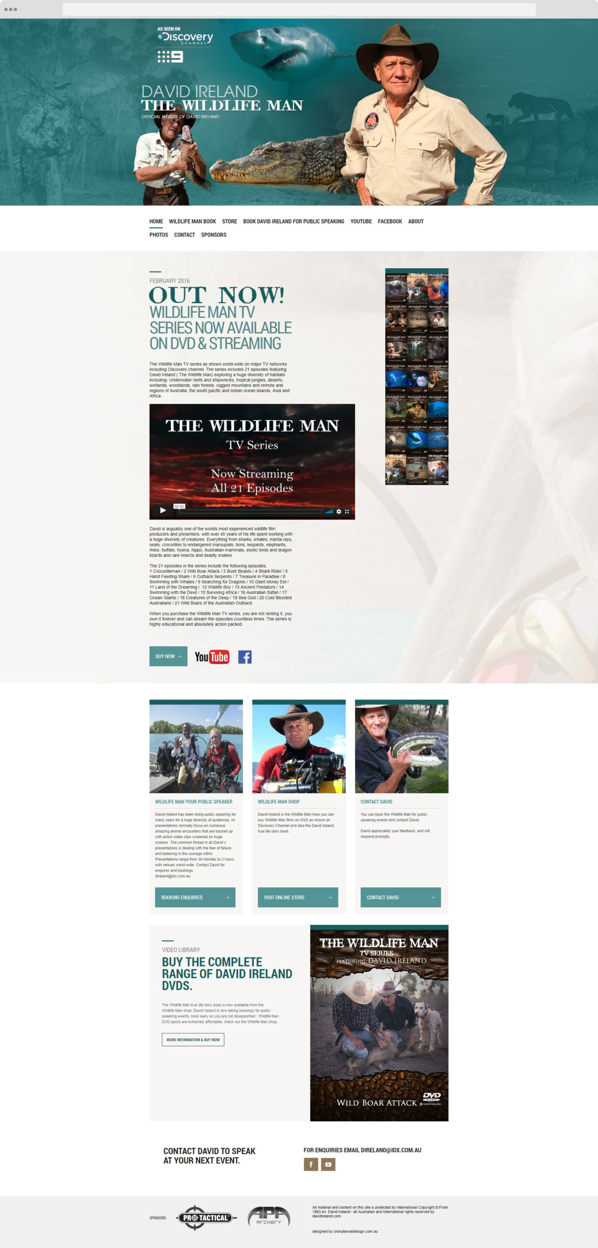 david ireland homepage web design