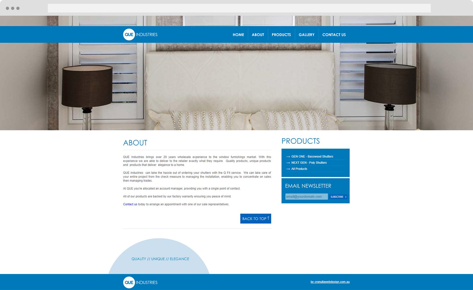 Que Industries - Web Design Cronulla - Cronulla Web Design